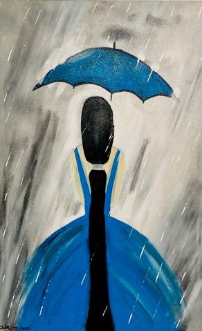 Schirm-Mädchen BLAU